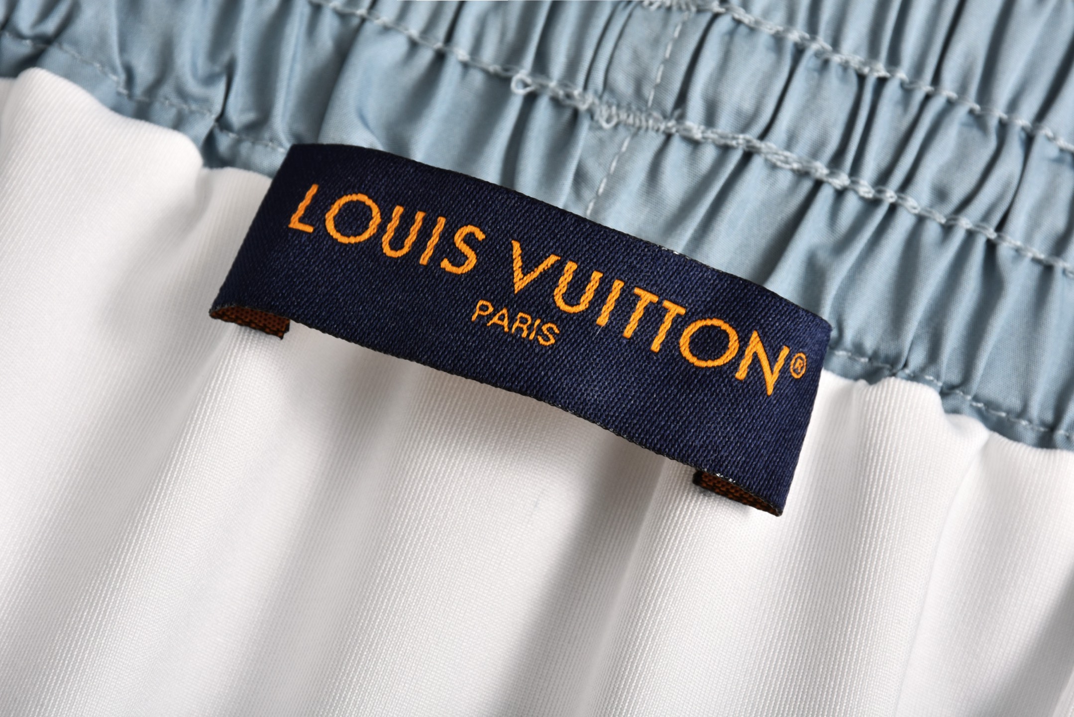 LOUIS VUITTON 路易威登 LV 棋盘格沙滩满印  短裤 牛仔休闲裤 裤子 五分裤 蓝色A2 1AHUWQ