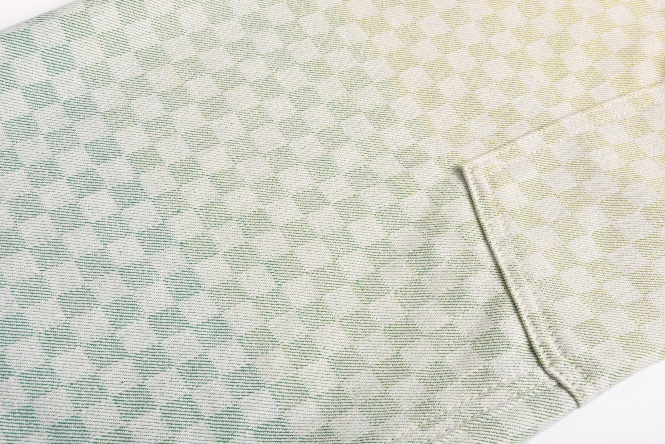 LOUIS VUITTON  路易威登 LV 棋盘格渐变  牛仔裤 直筒 裤子 长裤 黄渐变B0 1AGTHH