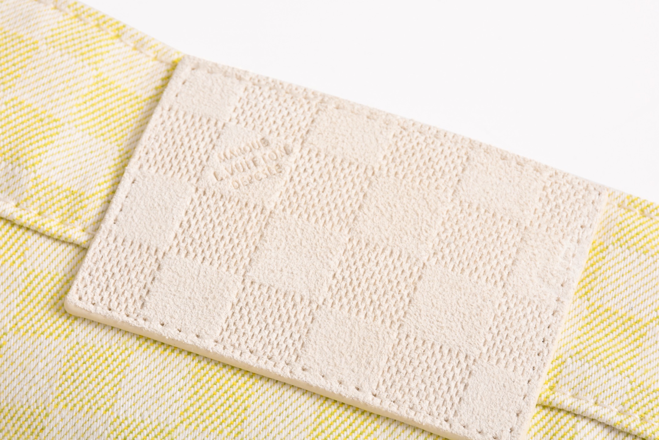 LOUIS VUITTON  路易威登 LV 棋盘格渐变  牛仔裤 直筒 裤子 长裤 黄渐变B0 1AGTHH