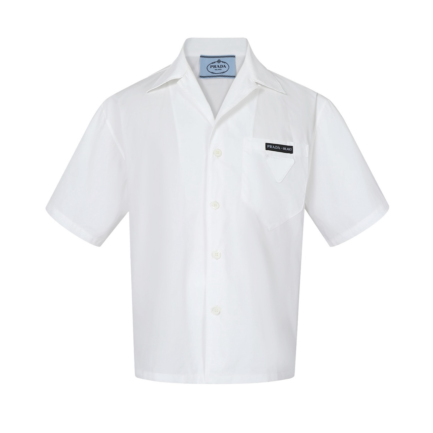 PRADA 普拉达 口袋微标   衬衫 休闲夏季 短袖 T恤 白色A5 UUICS339-1W7O-F0009