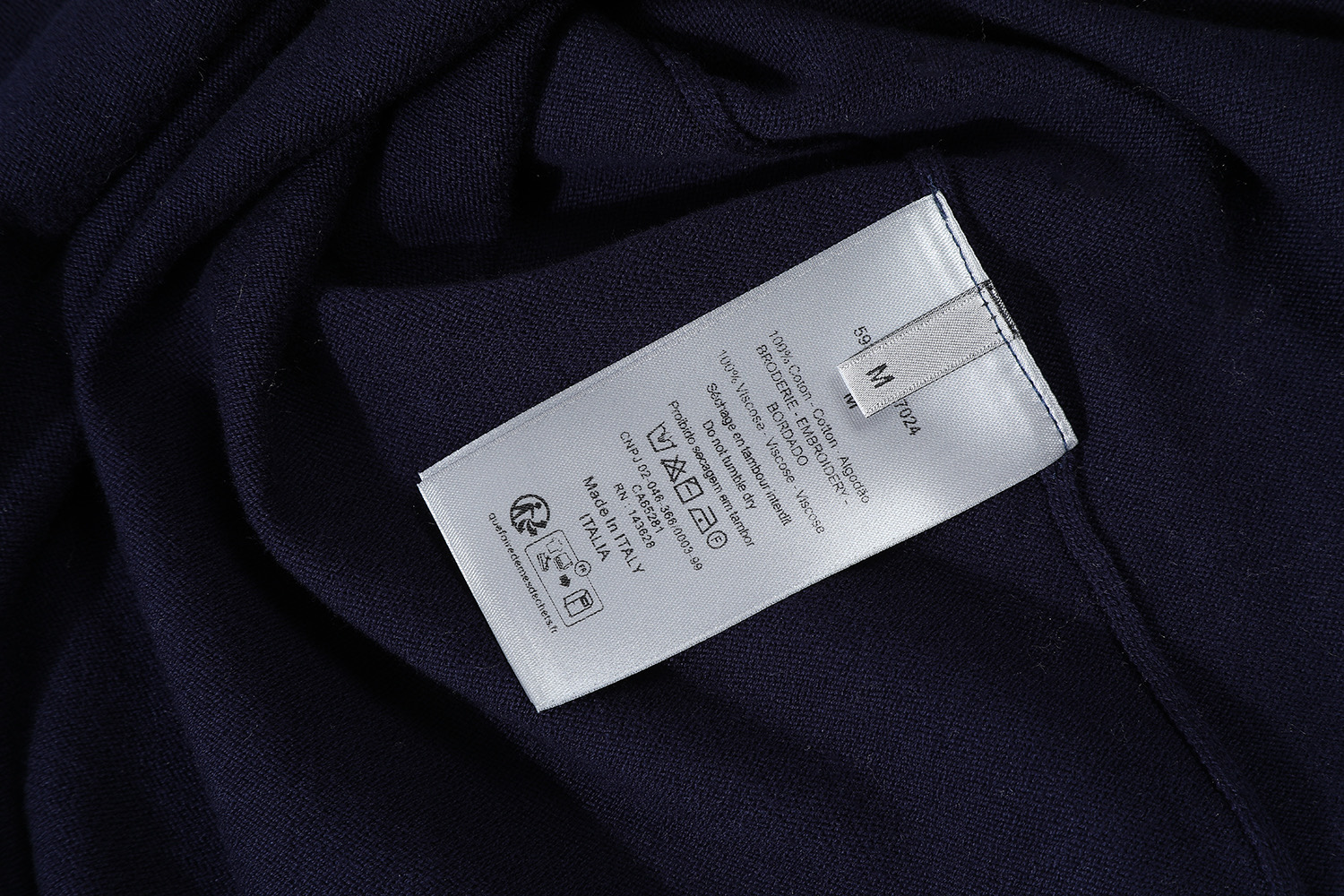 DIOR 迪奥 铃兰刺绣 针织 polo  T恤 棉质夏季 短袖  蓝色A5  593M810A7024-C580