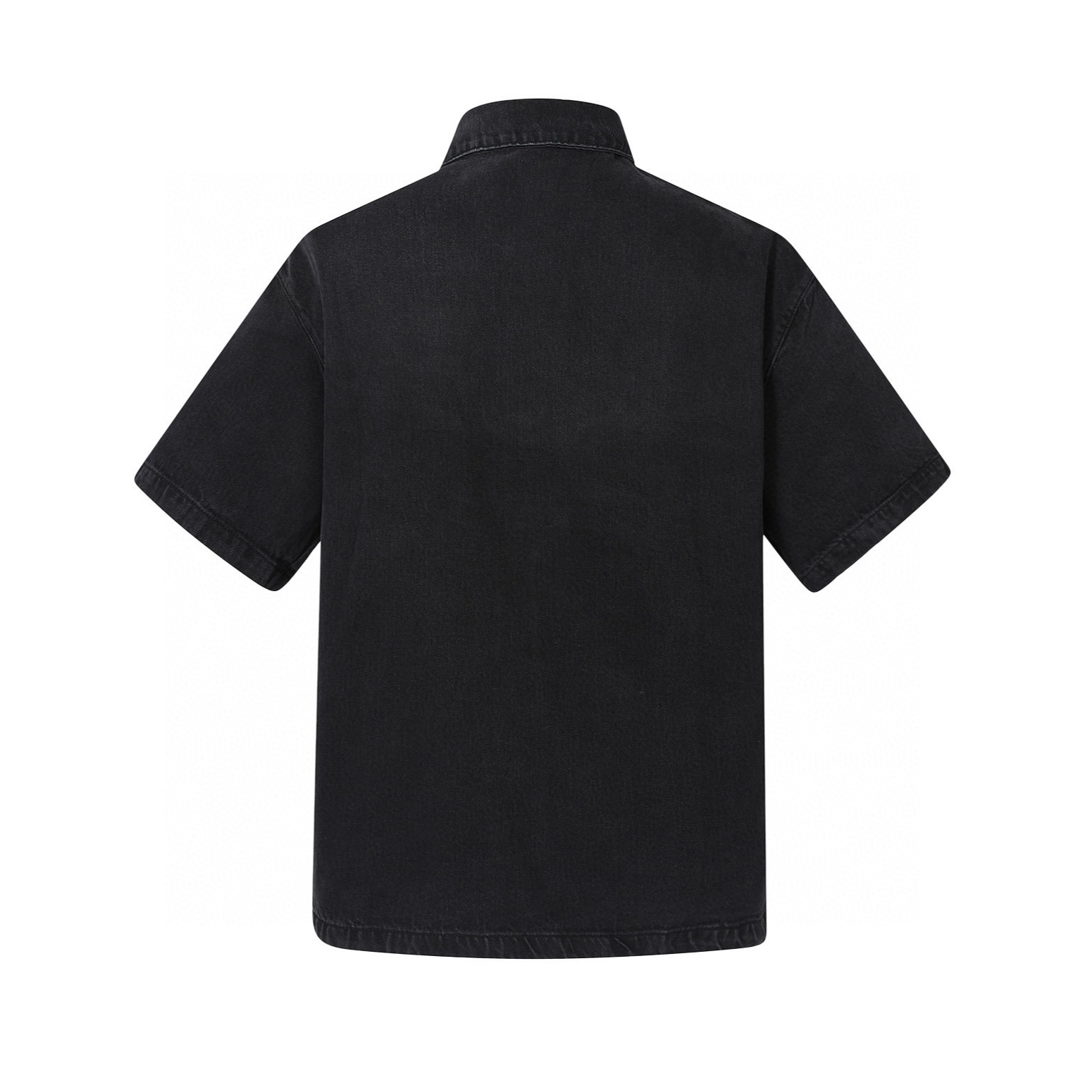 PRADA 普拉达 三角标牛仔衬衫 休闲夏季 短袖 T恤 黑色 蓝色B0 GEC067-12K8-F0557-S-212