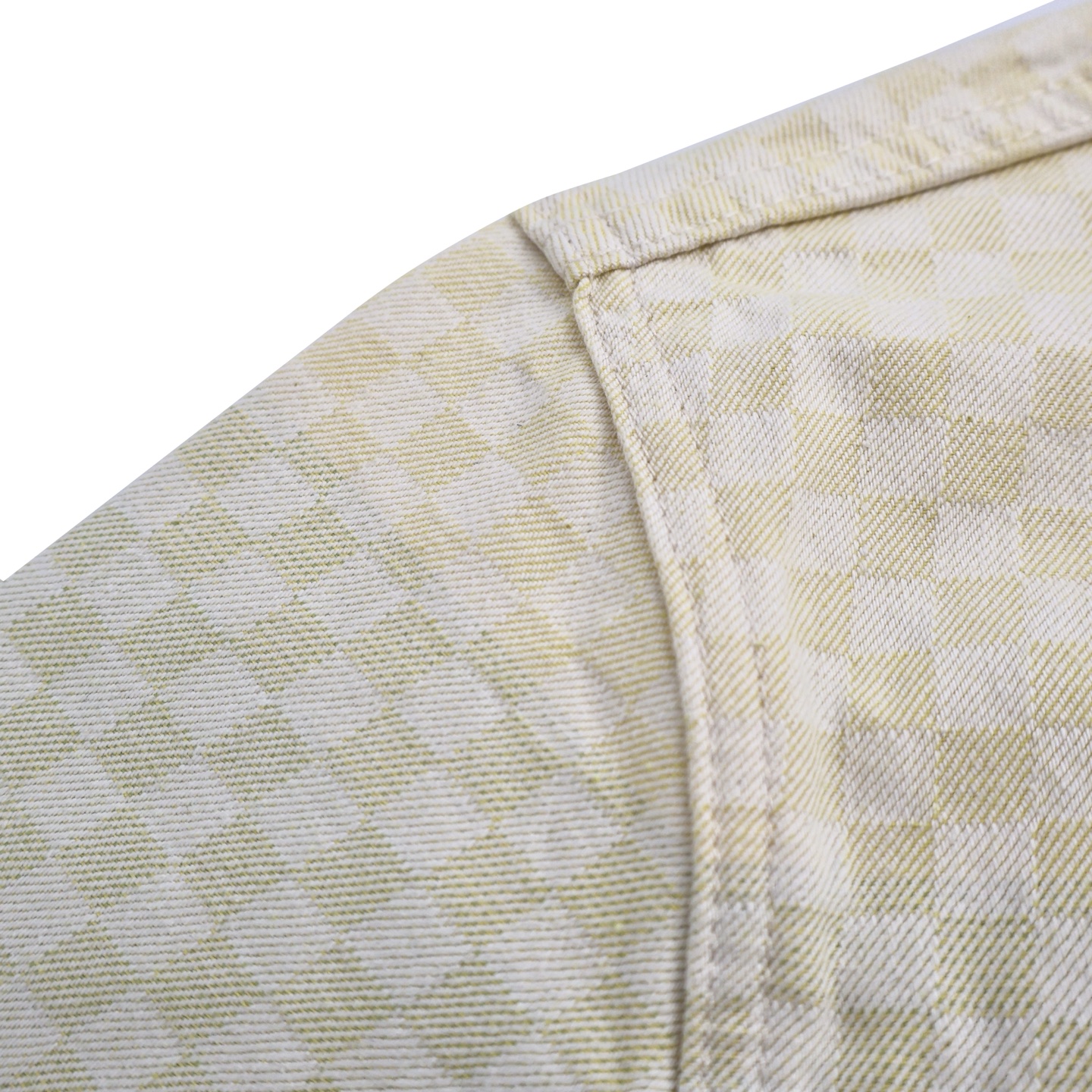 LOUIS VUITTON 路易威登  LV 渐变棋盘格马赛克效果翻领牛仔外套 牛仔衣 上衣 夹克  黄渐变B5