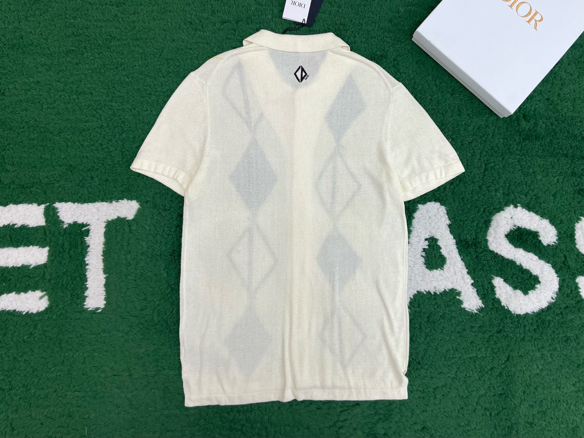 DIOR 迪奥 嵌花编织 T恤 棉质 夏季 短袖  白色B0-RARE 593M500A6002-C085
