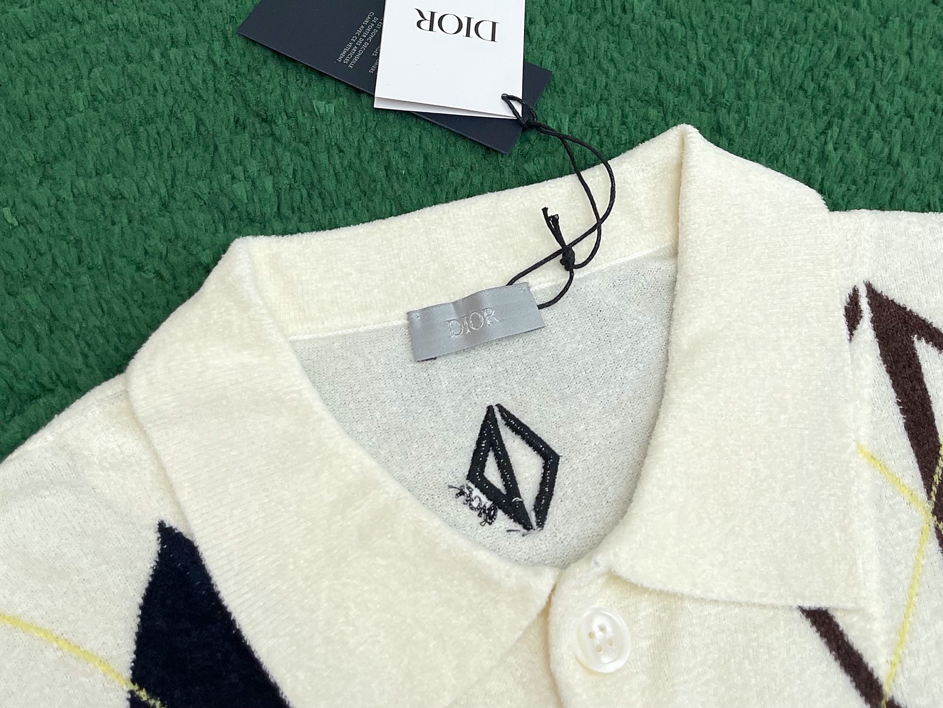 DIOR 迪奥 嵌花编织 T恤 棉质 夏季 短袖  白色B0-RARE 593M500A6002-C085