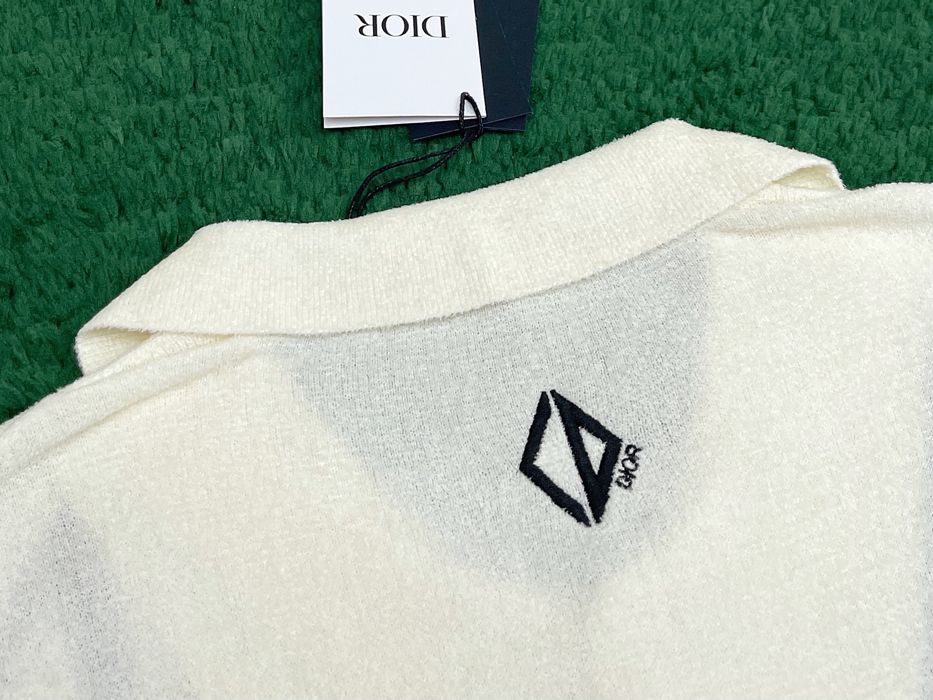 DIOR 迪奥 嵌花编织 T恤 棉质 夏季 短袖  白色B0-RARE 593M500A6002-C085