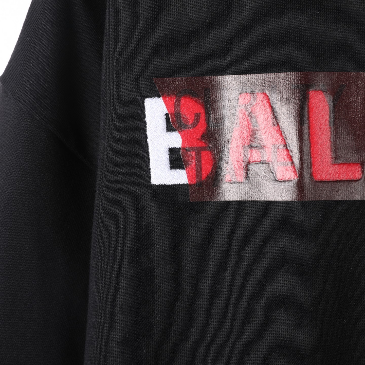 Balenciaga 巴黎世家 美纹纸胶带 印花短袖 T恤 圆领 短款 夏季 黑色A5 764235TSVG28737