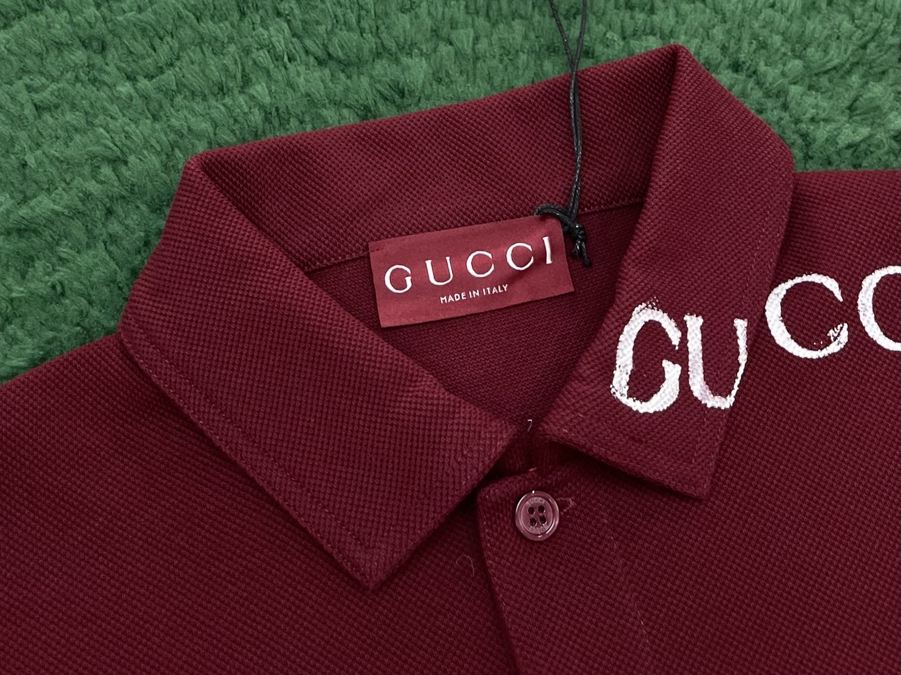 GUCCI 古驰 棉质 POLO衫 T恤  夏季 短袖 男款 红色A2 806255-XJG14-6317