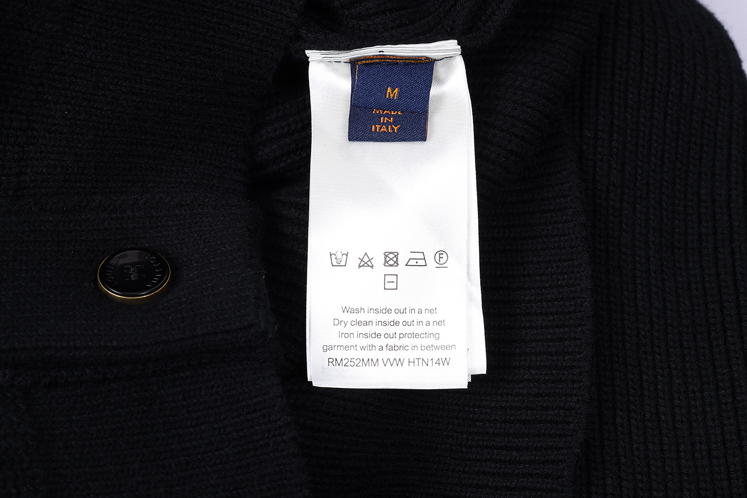 LOUIS VUITTON 路易威登  LV 金丝刺绣开衫 单排扣 针织 上衣 黑色 1AHVNO