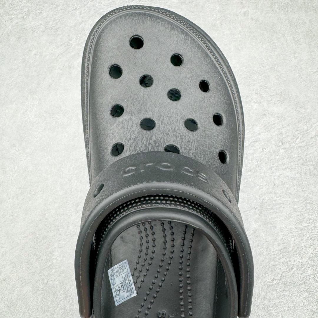 Crocs 卡骆驰 雪屋 EVA 通勤 凉鞋 室内外 拖鞋 沙滩鞋  洞洞鞋 女鞋 5.5CM 黑色 209347-001