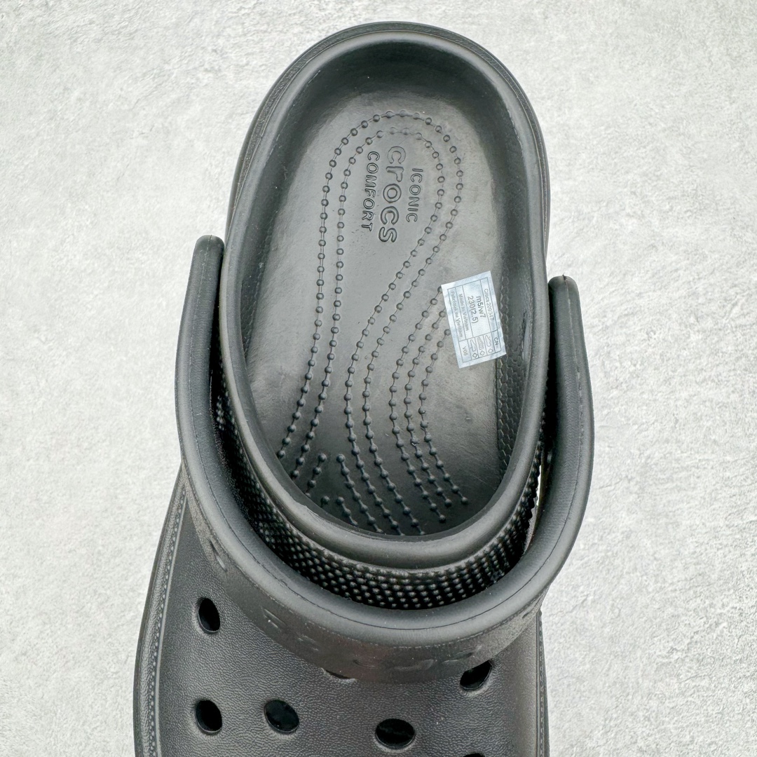 Crocs 卡骆驰 雪屋 EVA 通勤 凉鞋 室内外 拖鞋 沙滩鞋  洞洞鞋 女鞋 5.5CM 黑色 209347-001