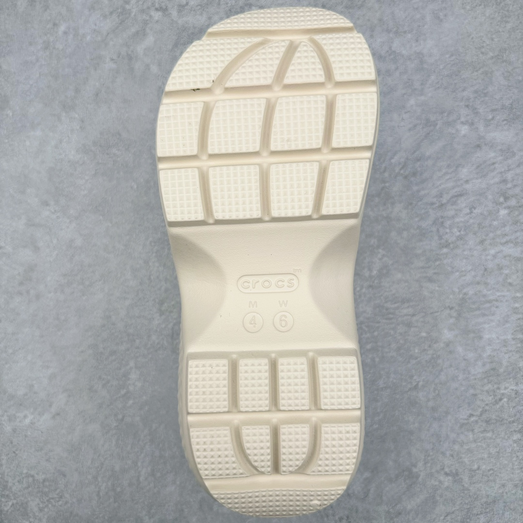 Crocs 卡骆驰 雪屋 EVA 通勤 凉鞋 室内外 拖鞋 沙滩鞋  洞洞鞋 女鞋 5.5CM 米色