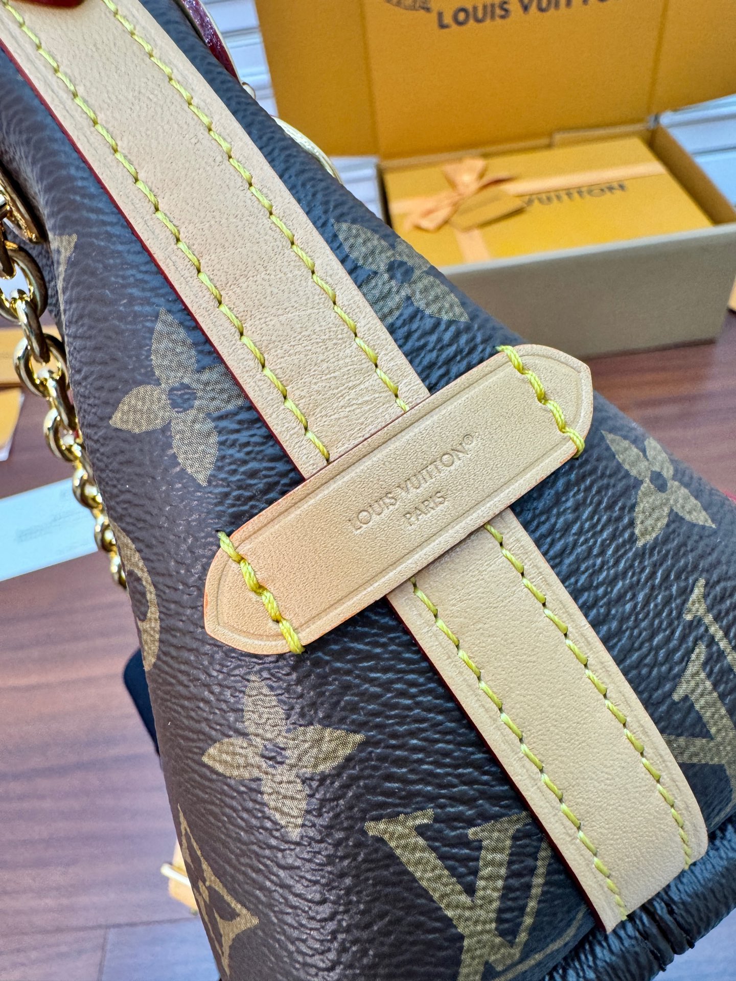 特級芯片 LOUIS VUITTON Carryall BB LV 路易威登  牛皮革 斜挎包 单肩包 双肩包 水桶 手提包 老花棕色 M13014