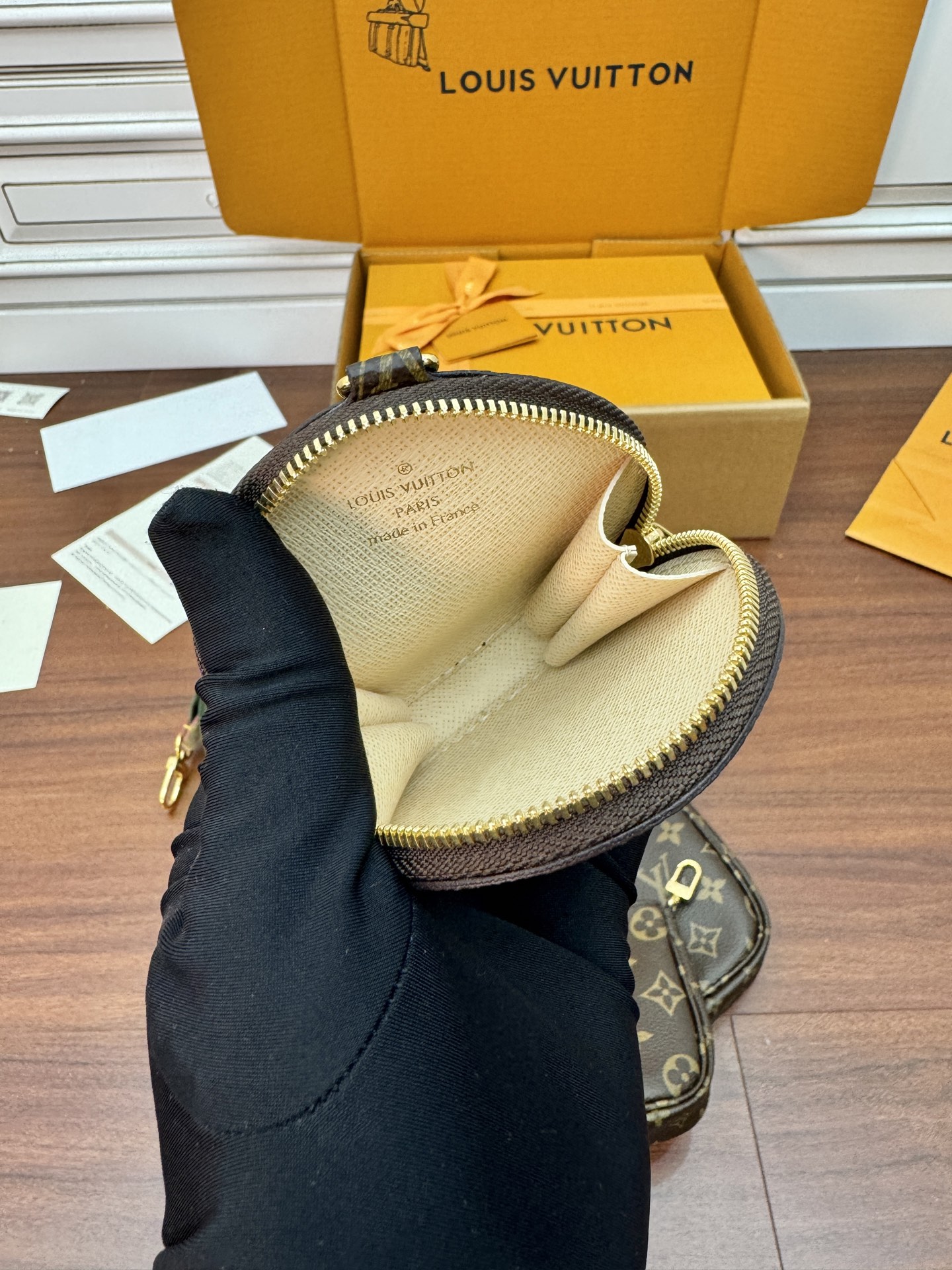 特級芯片 LOUIS VUITTON Multi Pochette LV 链条老花五合一组合包帆布拼皮麻将包 斜挎包 单肩包 腋下包 女款 卡其绿 M44813 