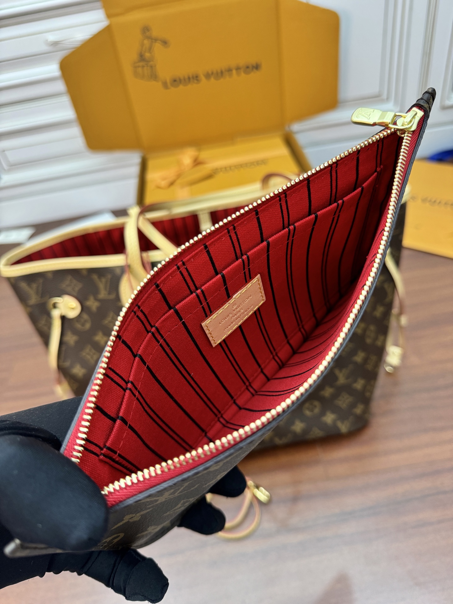 特級芯片 LOUIS VUITTON NEVERFULL MM LV 路易威登  牛皮革 斜挎包 单肩包 双肩包 水桶 手提包 老花棕色 M46987