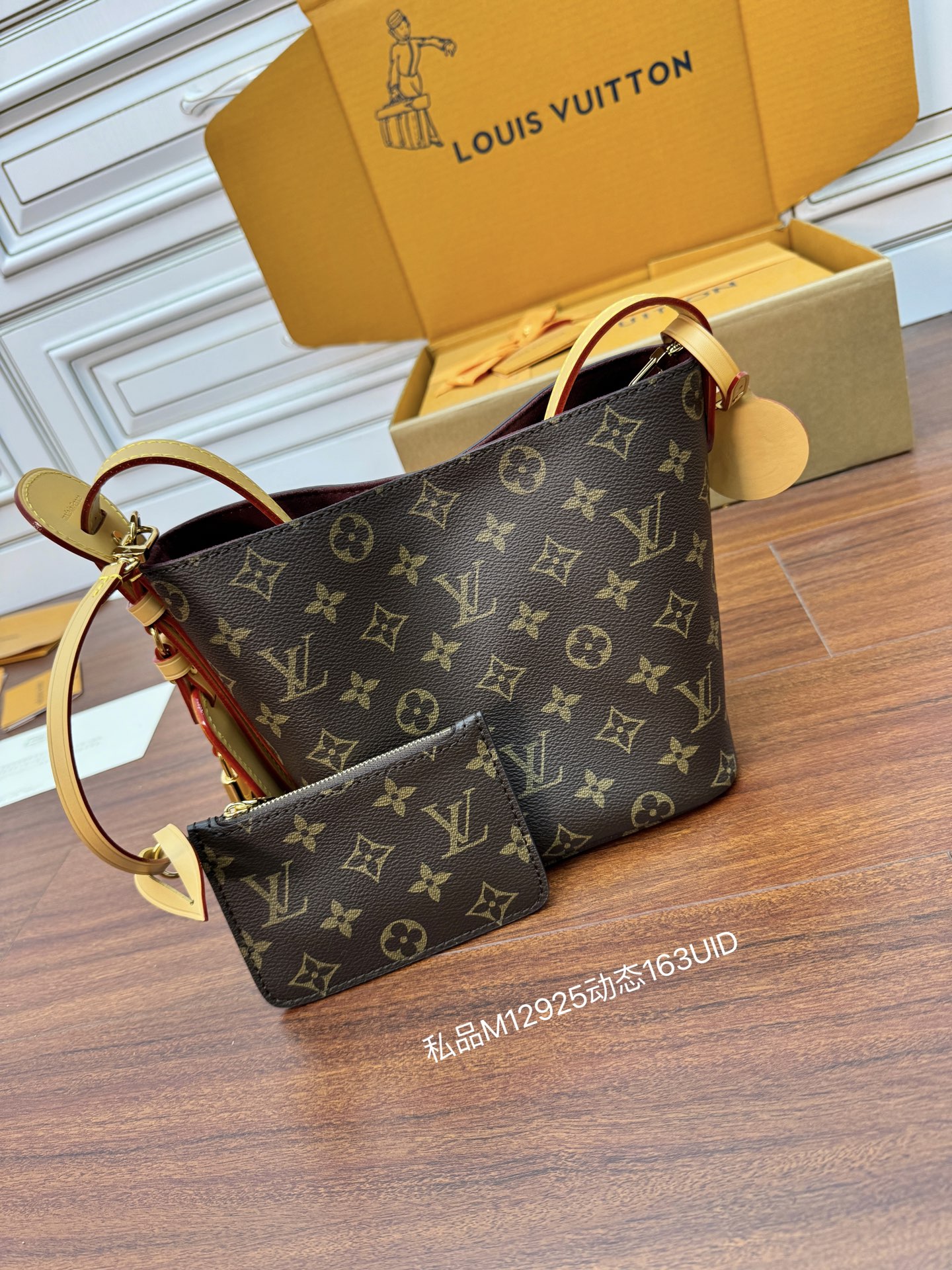 特級芯片 LOUIS VUITTON ALL IN LV 路易威登  牛皮革 斜挎包 单肩包 双肩包 水桶 手提包 老花 肩带可调节，不可拆卸 棕色 M12925