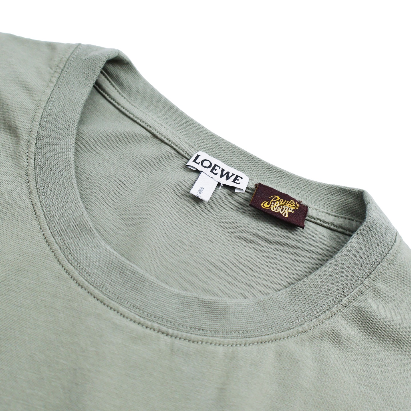 Loewe Grateful Dead Paula's lbiza SS25 罗意威 跳舞小熊 羽毛印花 短袖 T恤 圆领夏季 绿色A2 H616Y22XA1-8727