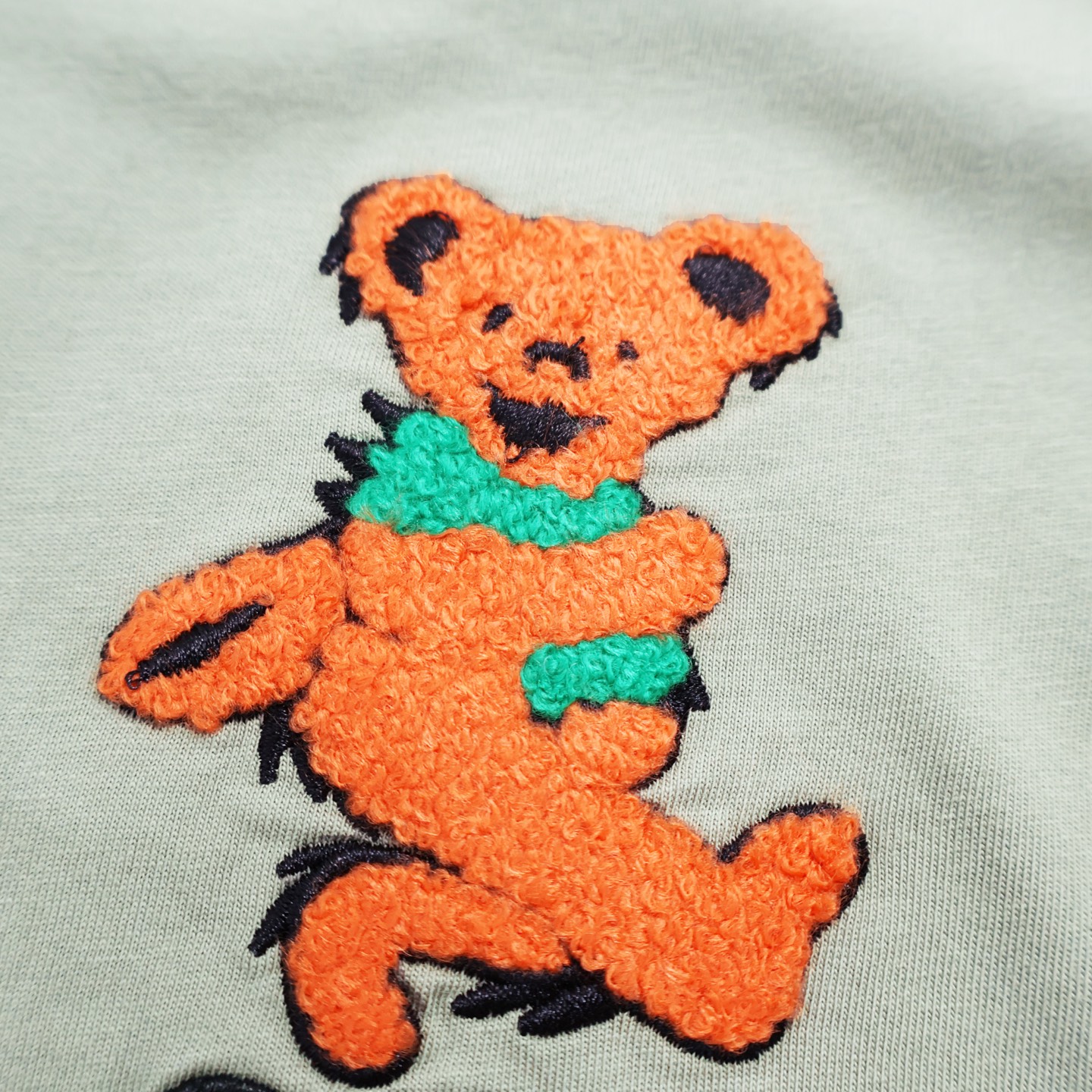 Loewe Grateful Dead Paula's lbiza SS25 罗意威 跳舞小熊 羽毛印花 短袖 T恤 圆领夏季 绿色A2 H616Y22XA1-8727