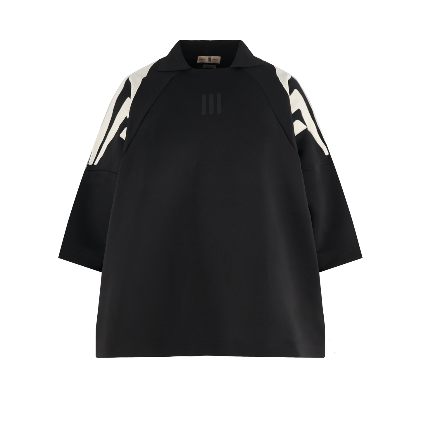 Fear of Godxadidas 联名款 FW23 Athletics  FOG 系列拼色翻领长袖运动足球衣男女同款 黑色A2 IS5363