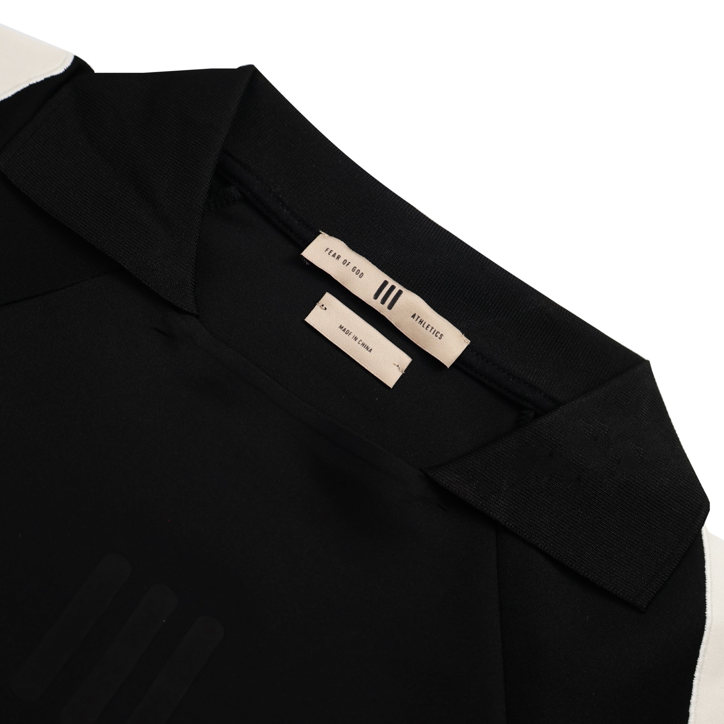 Fear of Godxadidas 联名款 FW23 Athletics  FOG 系列拼色翻领长袖运动足球衣男女同款 黑色A2 IS5363