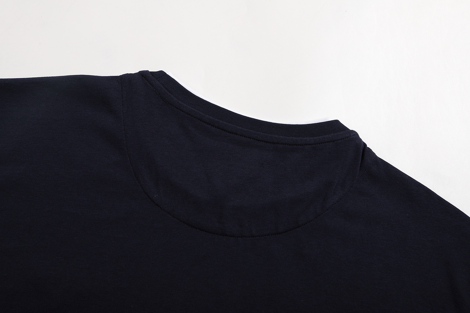 PRADA 普拉达 拼色假两件圆领 休闲夏季 短袖 T恤 黑色 蓝色A2 UJN912-11CD-F0124-S-OOO