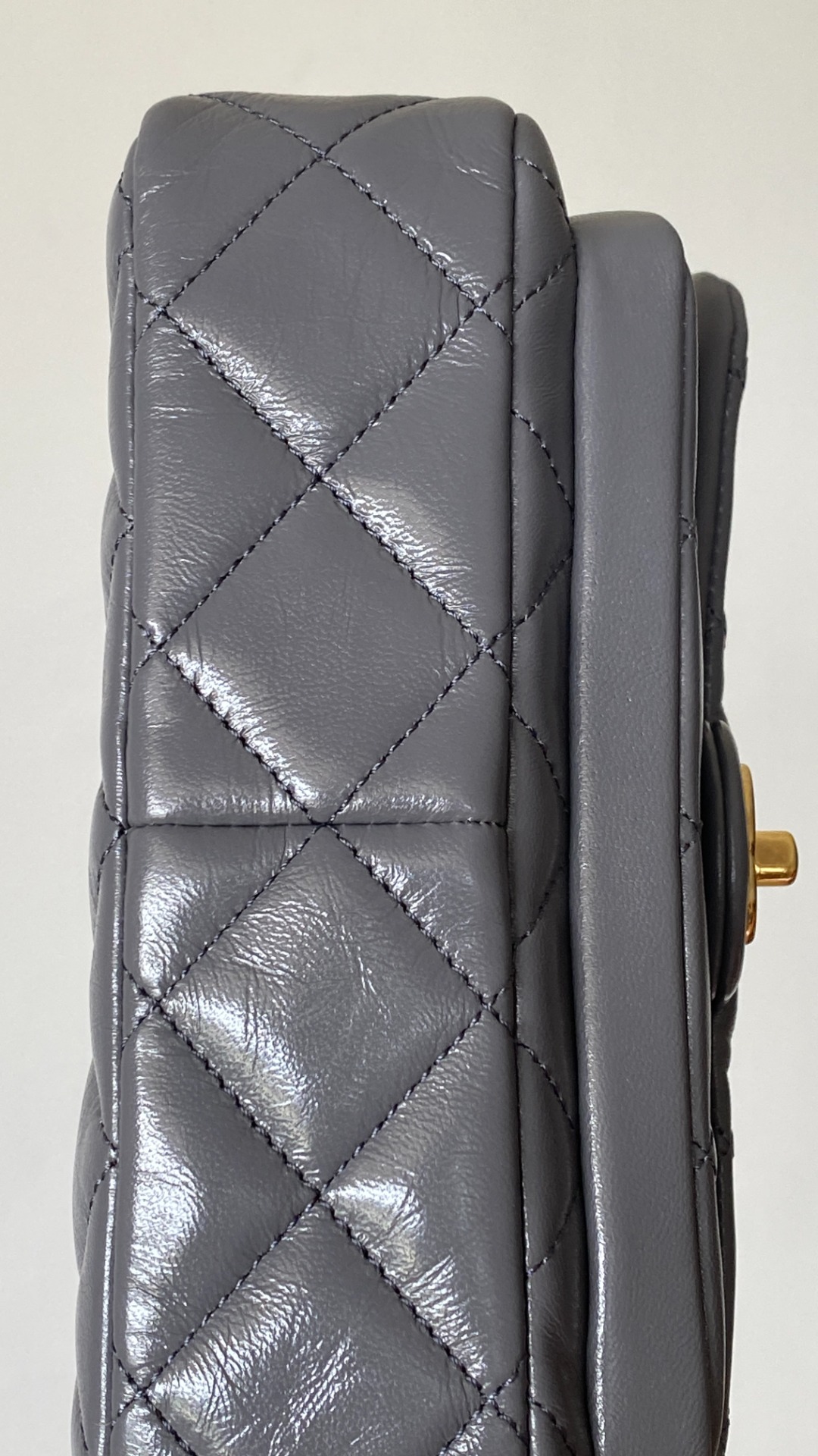  Chanel 香奈儿 头层皮 手提袋 斜挎包 包包 菱格纹  灰色 AS4992-B17383-NR652