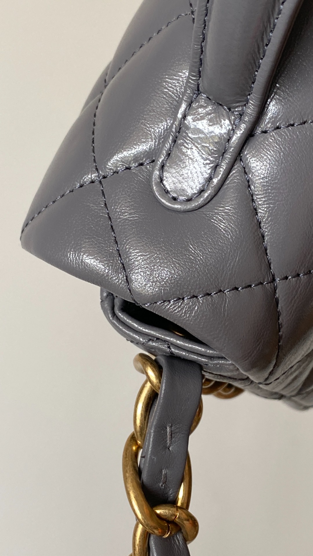  Chanel 香奈儿 头层皮 手提袋 斜挎包 包包 菱格纹  灰色 AS4992-B17383-NR652