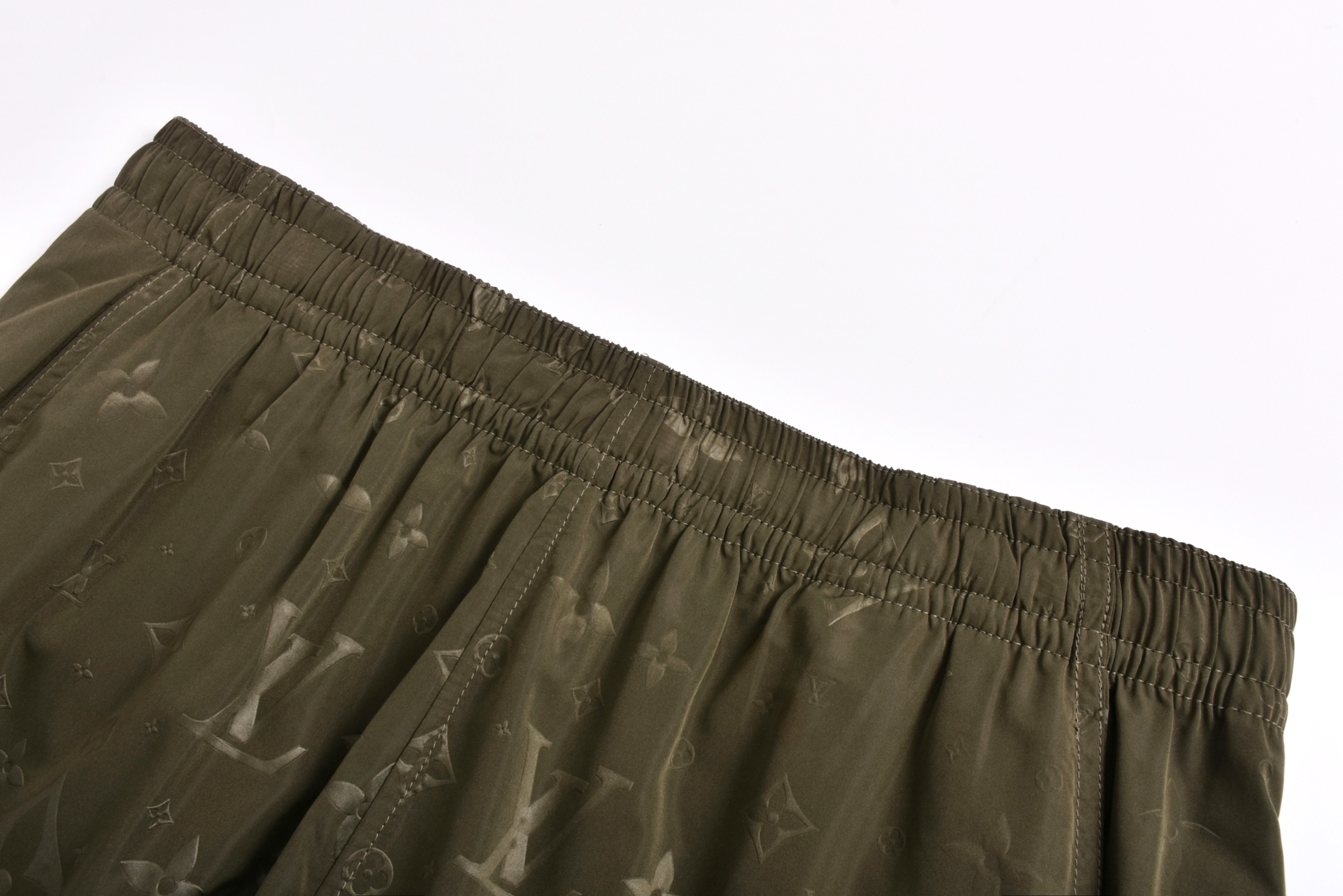 LOUIS VUITTON 路易威登 LV 满印沙滩  短裤 牛仔休闲裤 裤子 五分裤 绿色 橙色-A2 1AAT44