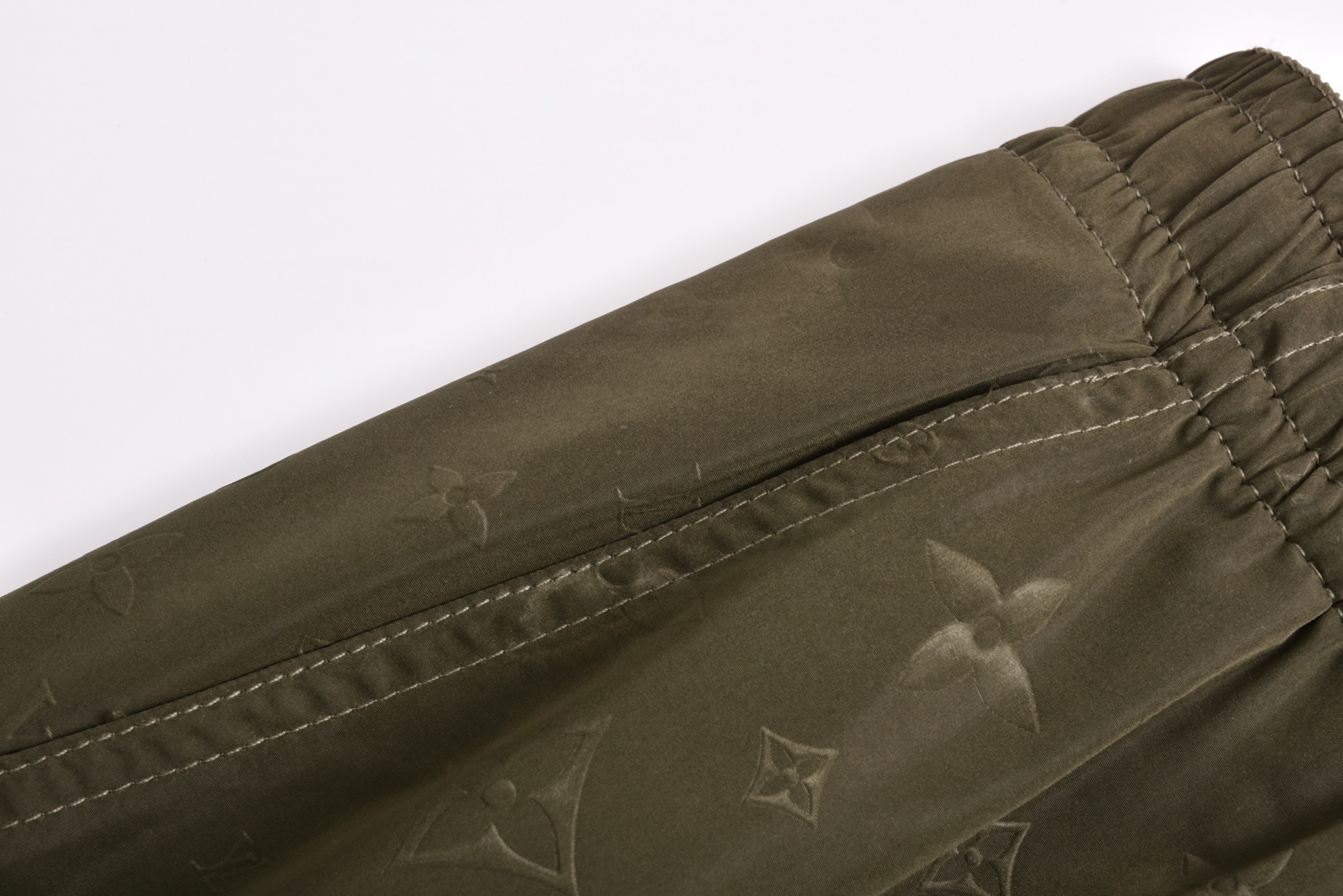 LOUIS VUITTON 路易威登 LV 满印沙滩  短裤 牛仔休闲裤 裤子 五分裤 绿色 橙色-A2 1AAT44