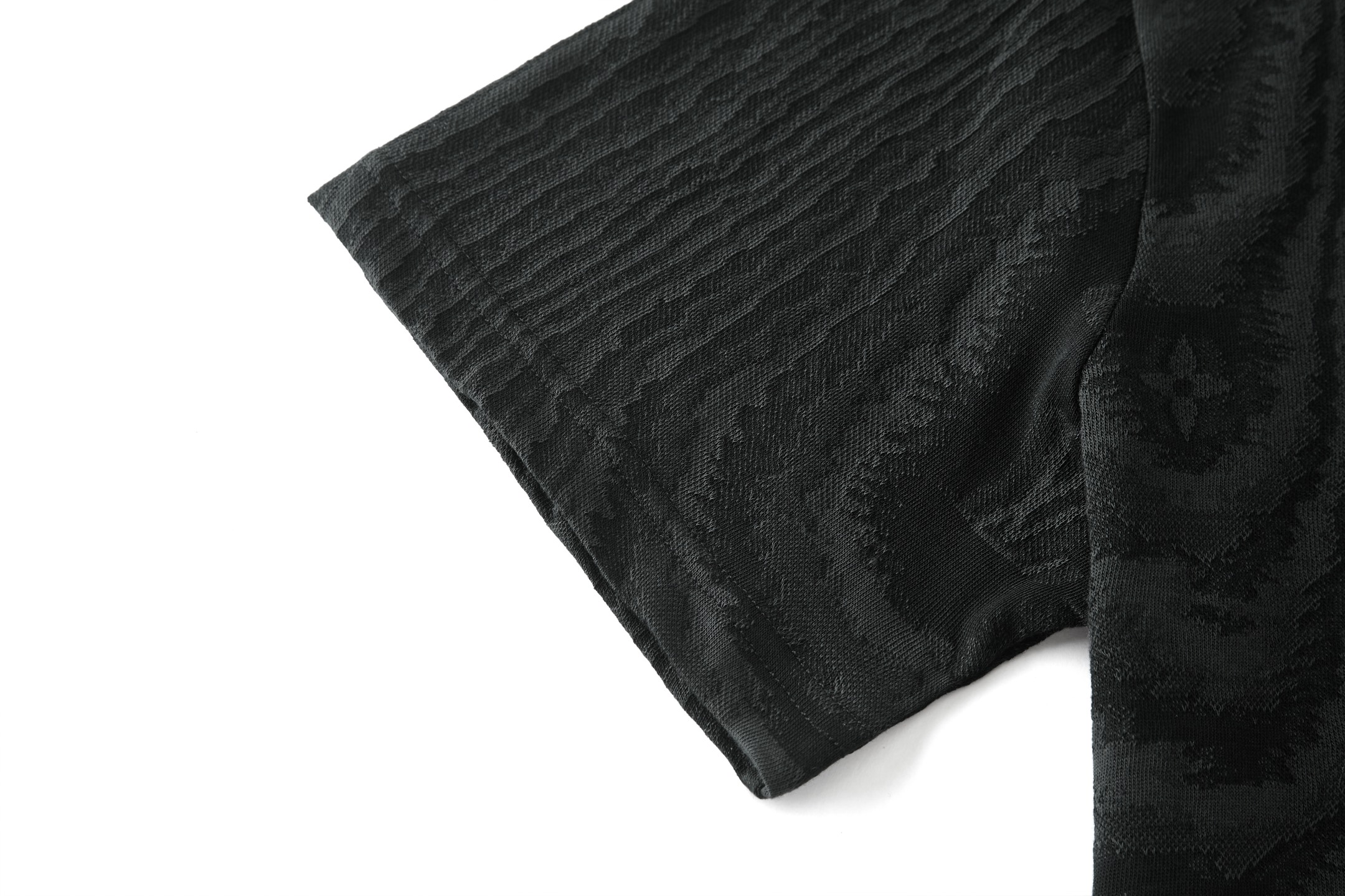 LOUIS VUITTON 路易威登 LV 像素树纹提花 夏季 T恤 男女同款  短袖  黑色A2 1AHW50