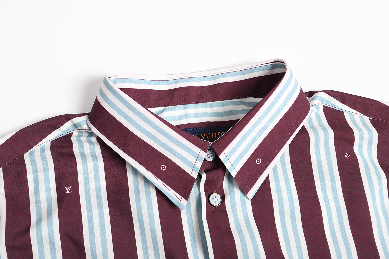 LOUIS VUITTON 路易威登 LV 条纹短袖 衬衫 夏季 T恤 男女同款  短袖  红绿A5 1AHVWH