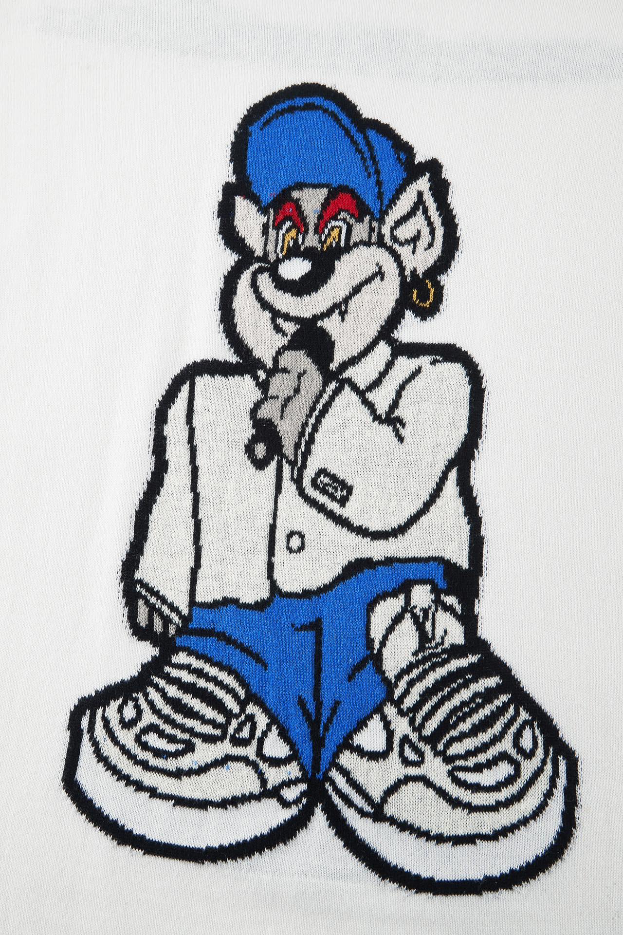 LOUIS VUITTON 路易威登 LV 说唱卡通人 针织  圆领 夏季 T恤 男女同款  短袖  白色A5 1AATLF