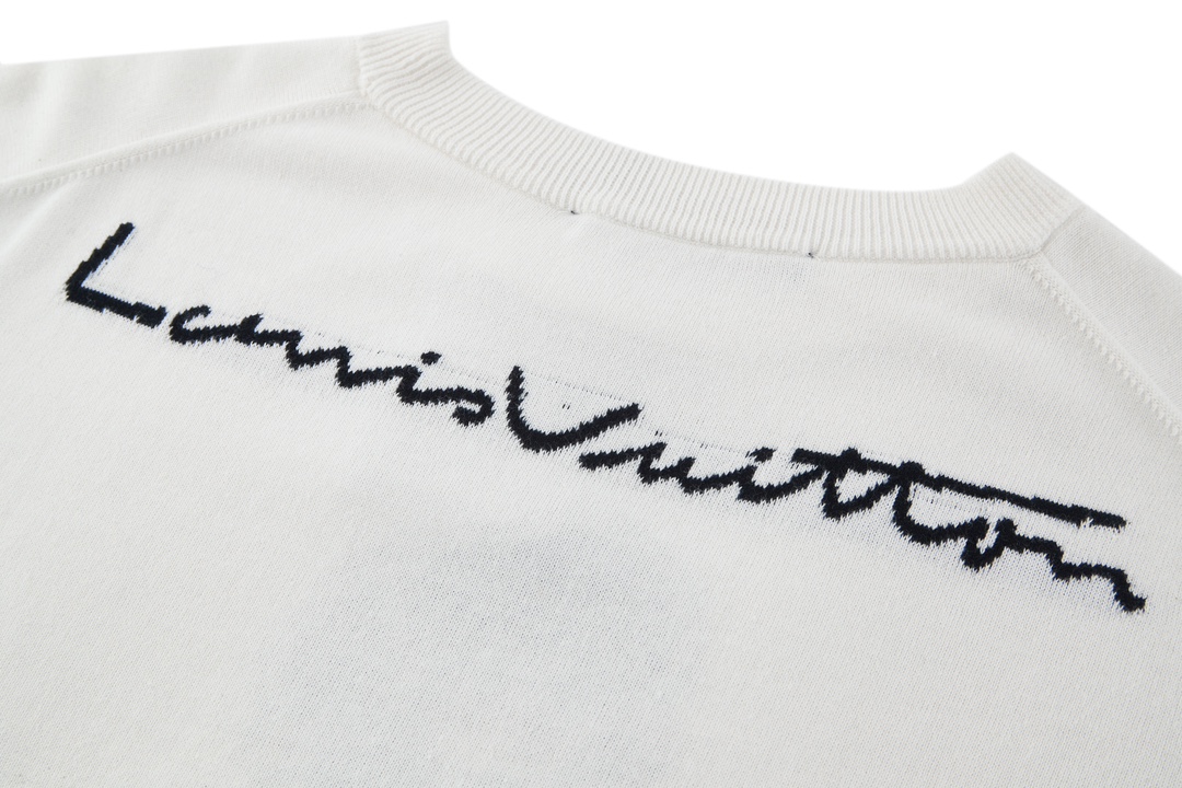 LOUIS VUITTON 路易威登 LV 说唱卡通人 针织  圆领 夏季 T恤 男女同款  短袖  白色A5 1AATLF