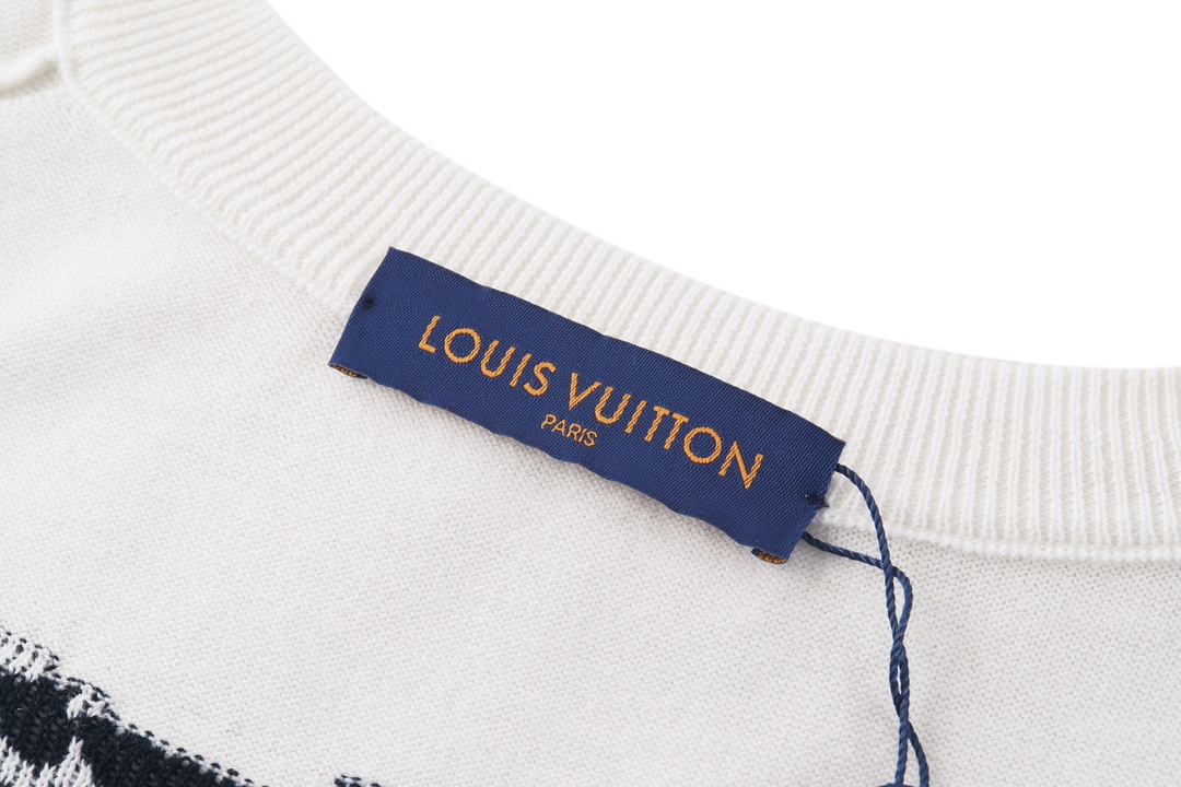 LOUIS VUITTON 路易威登 LV 说唱卡通人 针织  圆领 夏季 T恤 男女同款  短袖  白色A5 1AATLF