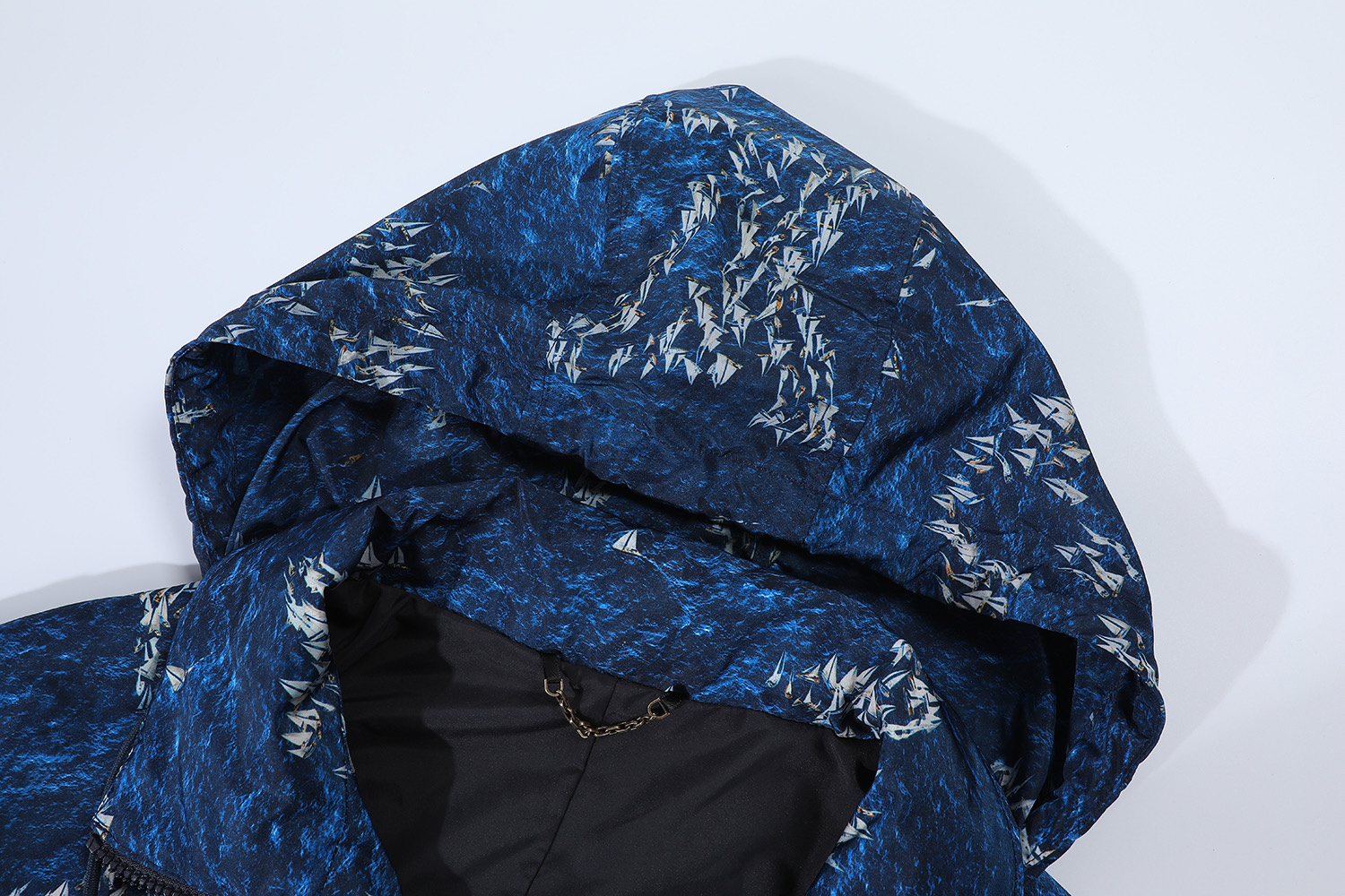 LOUIS VUITTON 路易威登  LV 印花风衣 圆领 毛衣  针织 上衣 蓝色C0 1AHV30