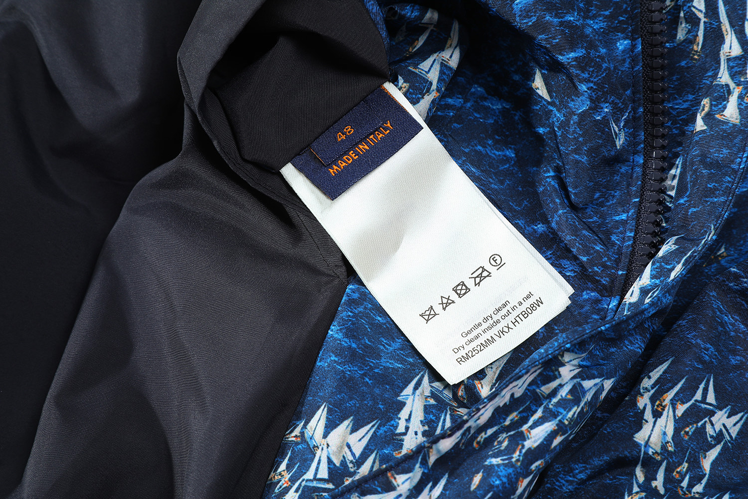 LOUIS VUITTON 路易威登  LV 印花风衣 圆领 毛衣  针织 上衣 蓝色C0 1AHV30