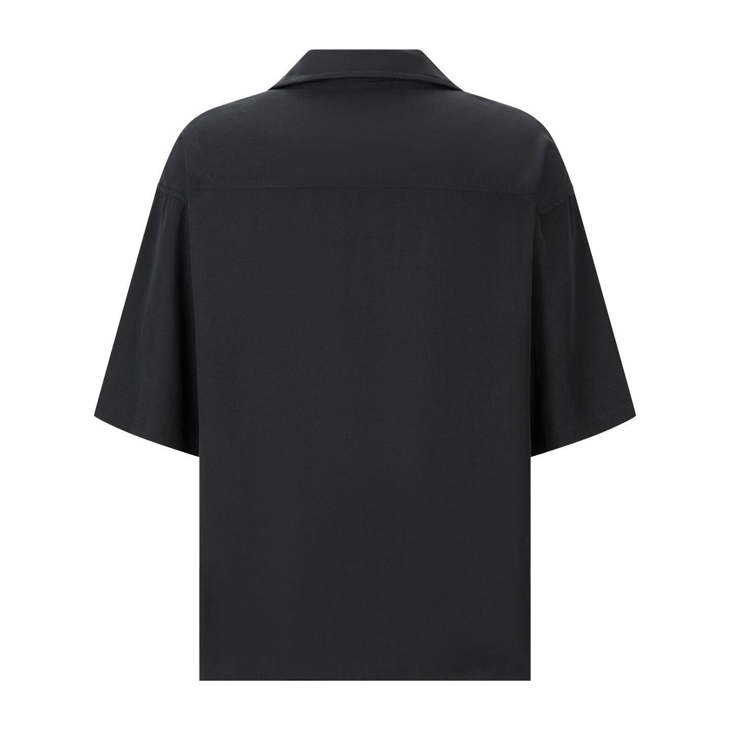 Loewe   罗意威刺绣口袋桑蚕丝 衬衫 短袖 T恤 圆领夏季 黑色A5 H616Y05X73-1100