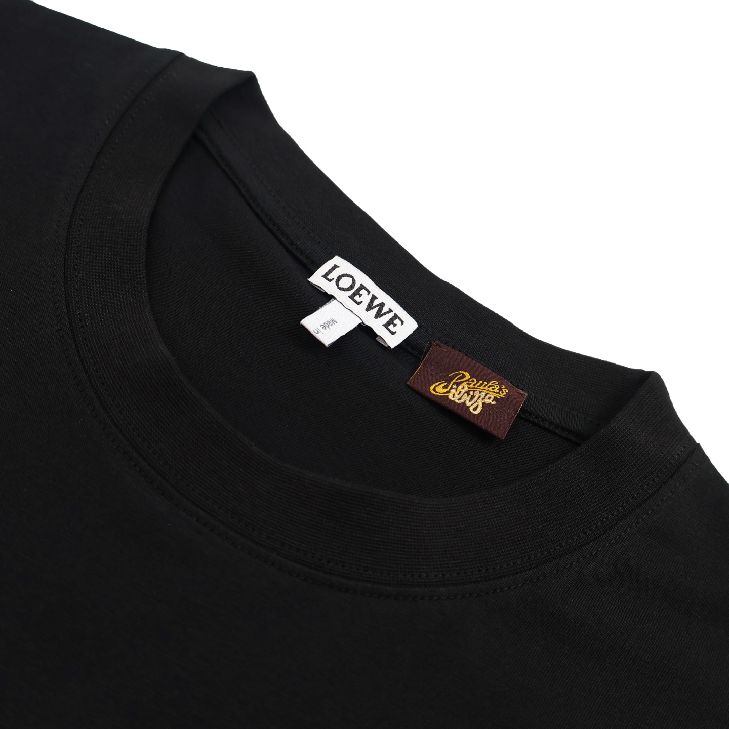 Loewe Paula's lbiza SS25 罗意威彩色标语  短袖 T恤 圆领 夏季 棕色 黑色A2 H616Y22X84-3428