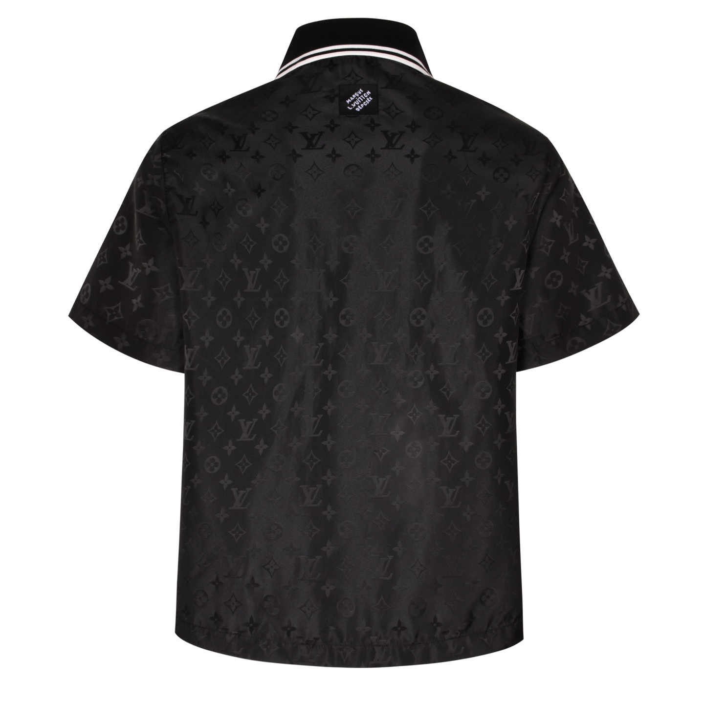 LOUIS VUITTON 路易威登 LV 丝绸满印  polo衬衫 夏季 T恤 男女同款  短袖  黑色B0 1AGTOZ