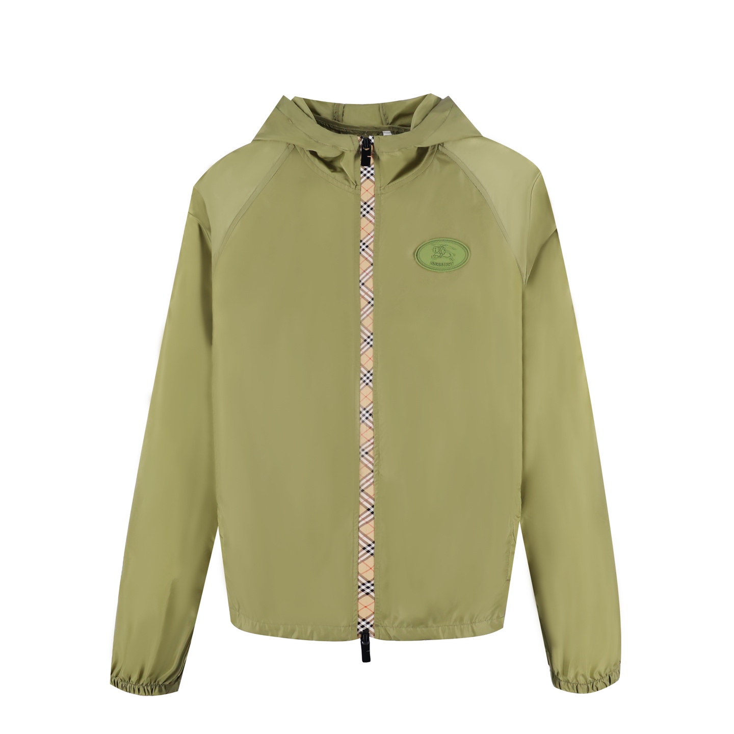 Burberry 巴宝莉 硅胶微标皮牌尼龙  夹克 长袖外套 凤搂 男女同款 B5 黑色 绿色 81109921