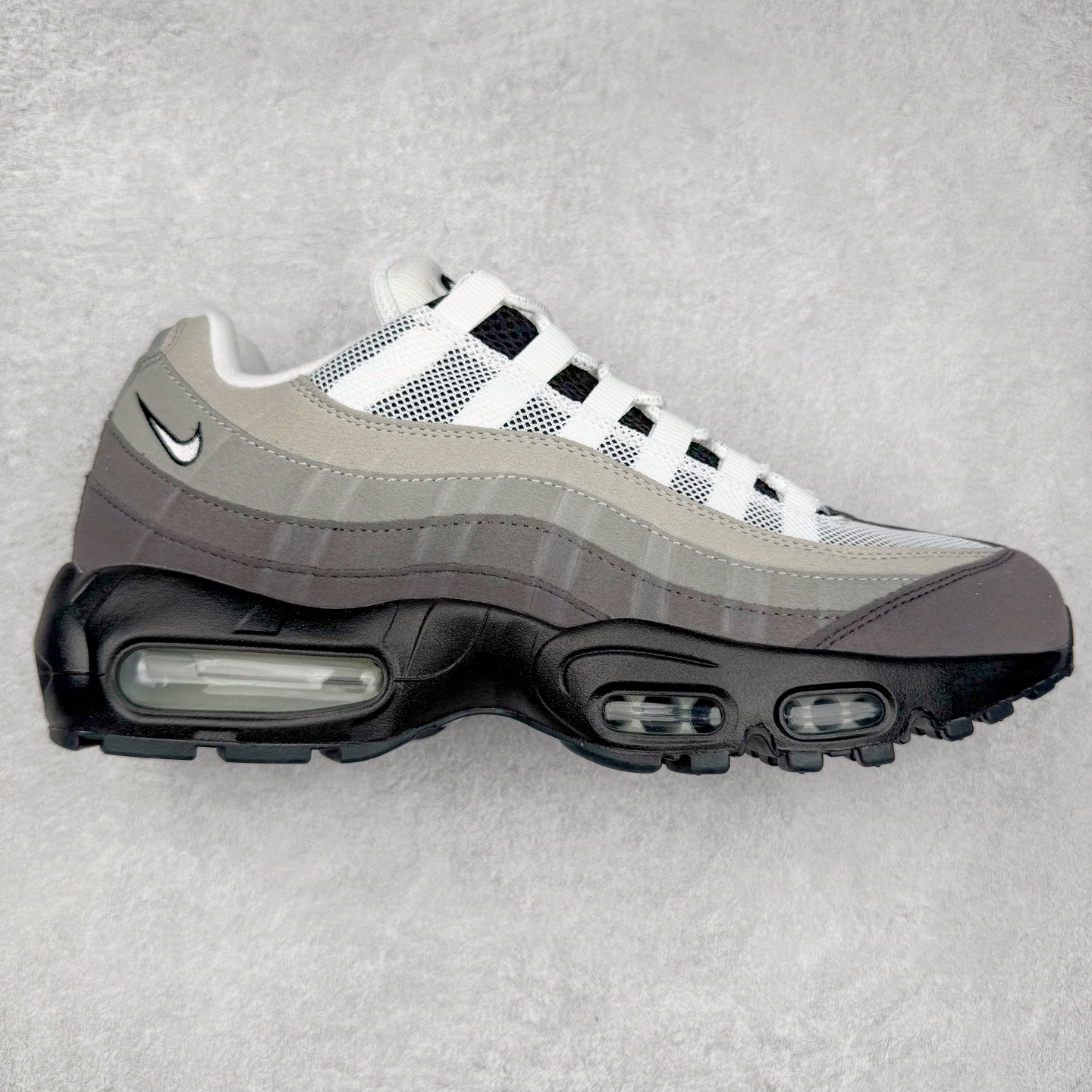升级最终版 Nike Air Max 95 CDG 低筒 网布防滑 运动鞋 休闲鞋 球鞋 男鞋 波鞋  黑灰白 AT2865-003