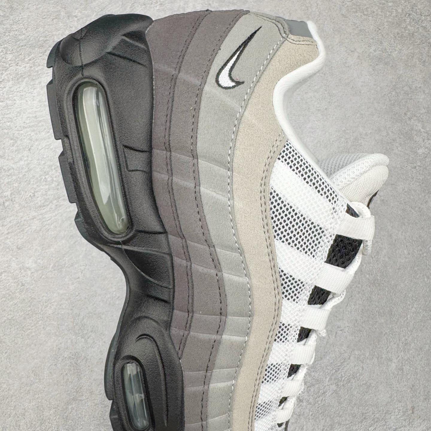 升级最终版 Nike Air Max 95 CDG 低筒 网布防滑 运动鞋 休闲鞋 球鞋 男鞋 波鞋  黑灰白 AT2865-003