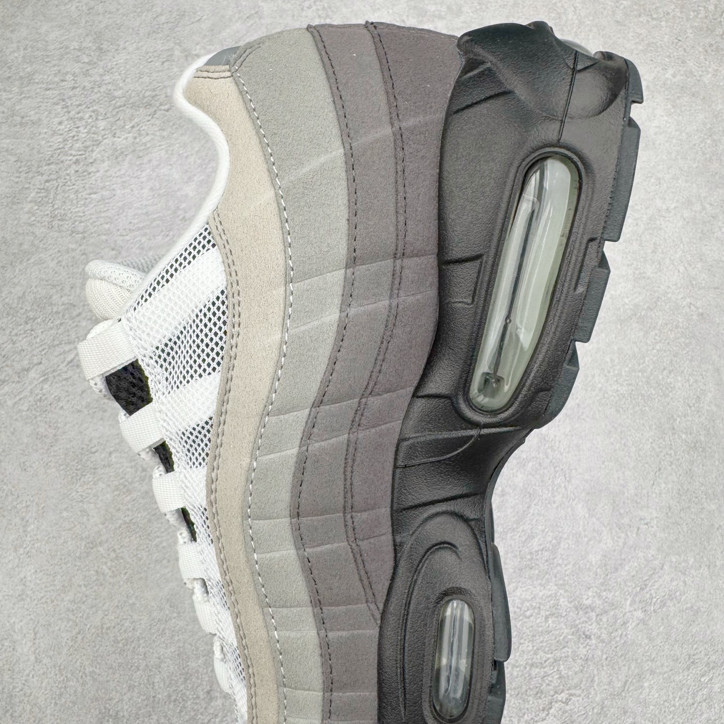 升级最终版 Nike Air Max 95 CDG 低筒 网布防滑 运动鞋 休闲鞋 球鞋 男鞋 波鞋  黑灰白 AT2865-003