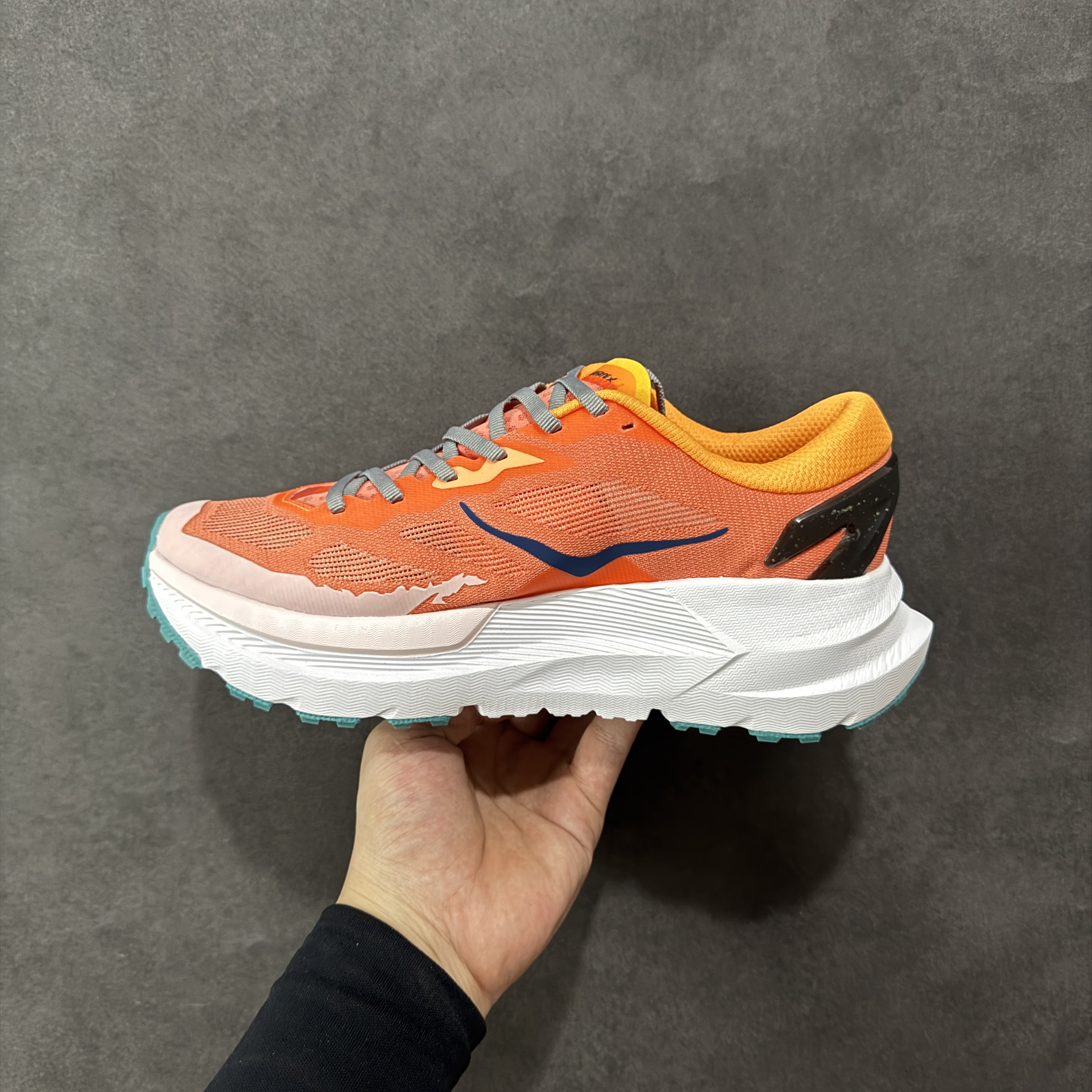 HOKA ONE ONE Mafate X 舒适百搭防滑耐磨 低筒 舒适减震 运动防滑耐磨 透气跑步鞋 轻便波鞋  橙色 1162010-FPR