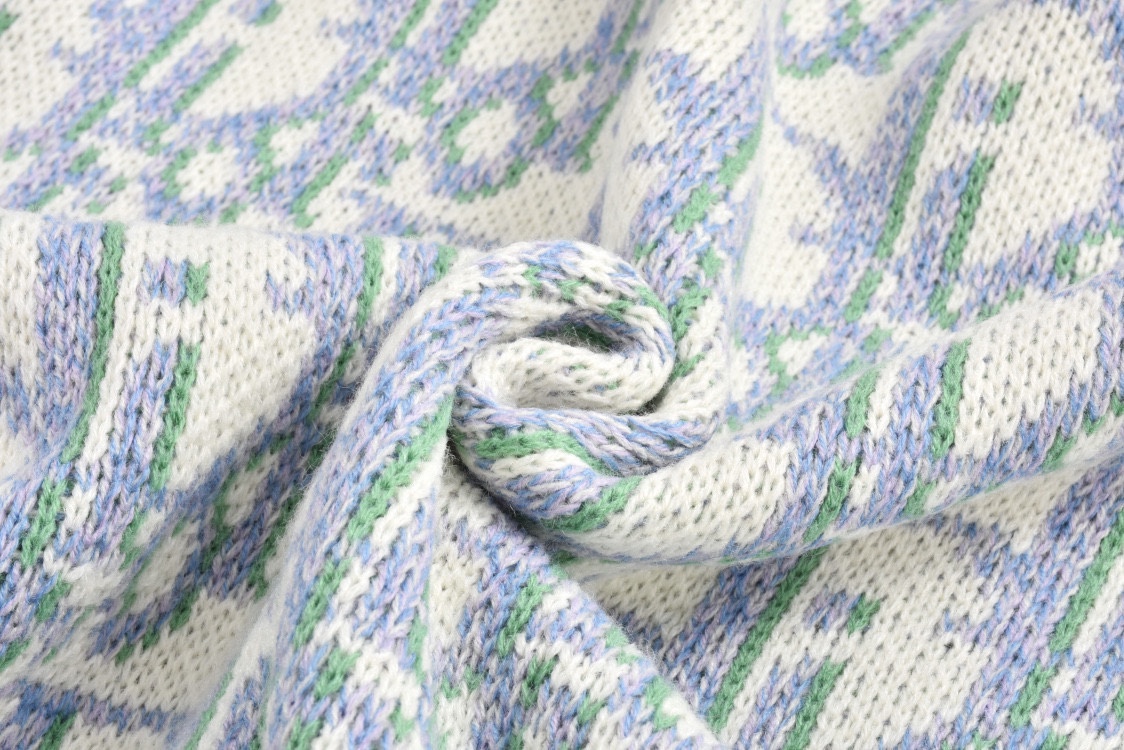 DIOR 迪奥 满印提花开衫 毛衣  秋冬 外套 长袖 米白色B0 213M233AT393-C084