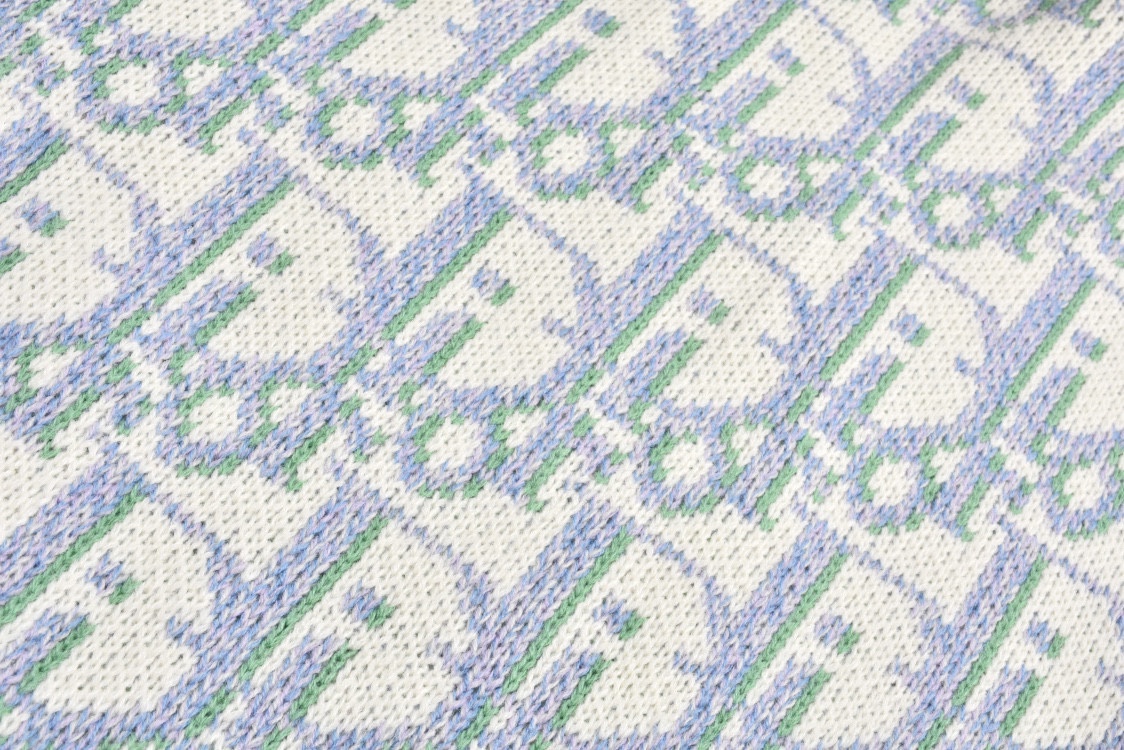 DIOR 迪奥 满印提花开衫 毛衣  秋冬 外套 长袖 米白色B0 213M233AT393-C084