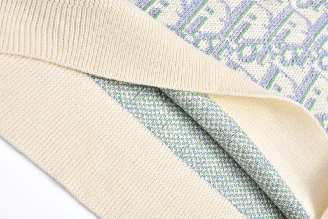 DIOR 迪奥 满印提花开衫 毛衣  秋冬 外套 长袖 米白色B0 193M638AT393-C084