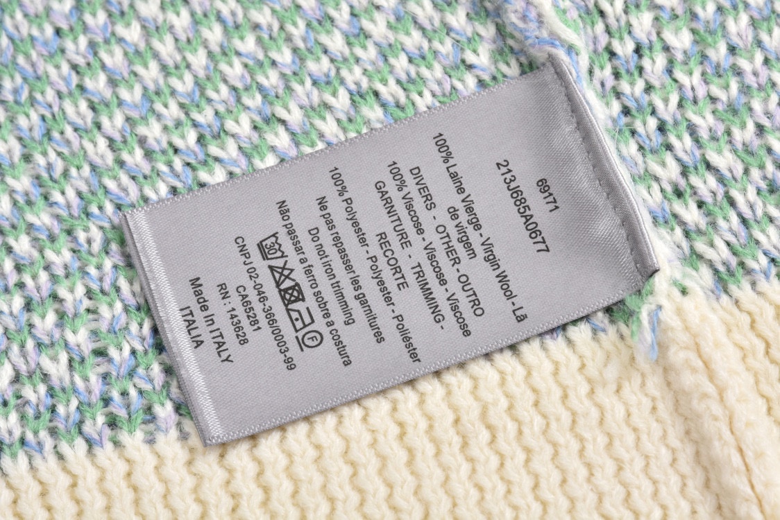 DIOR 迪奥 满印提花开衫 毛衣  秋冬 外套 长袖 米白色B0 193M638AT393-C084