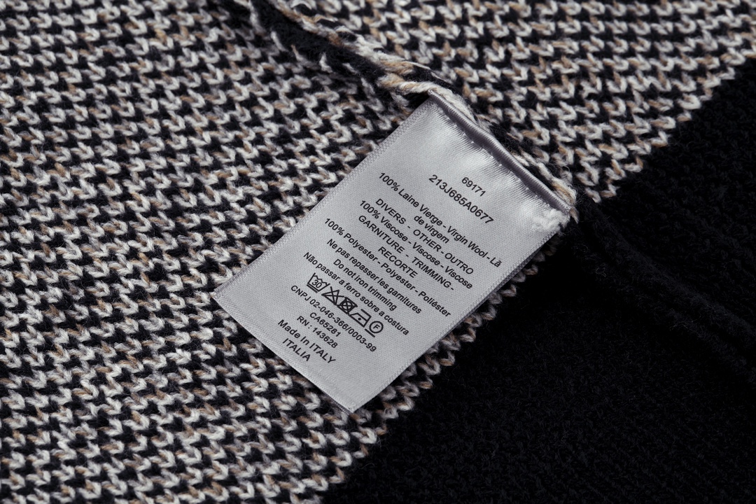 DIOR 迪奥 满印针织 毛衣  秋冬 外套 长袖 海军蓝B0 193M638AT393-C581