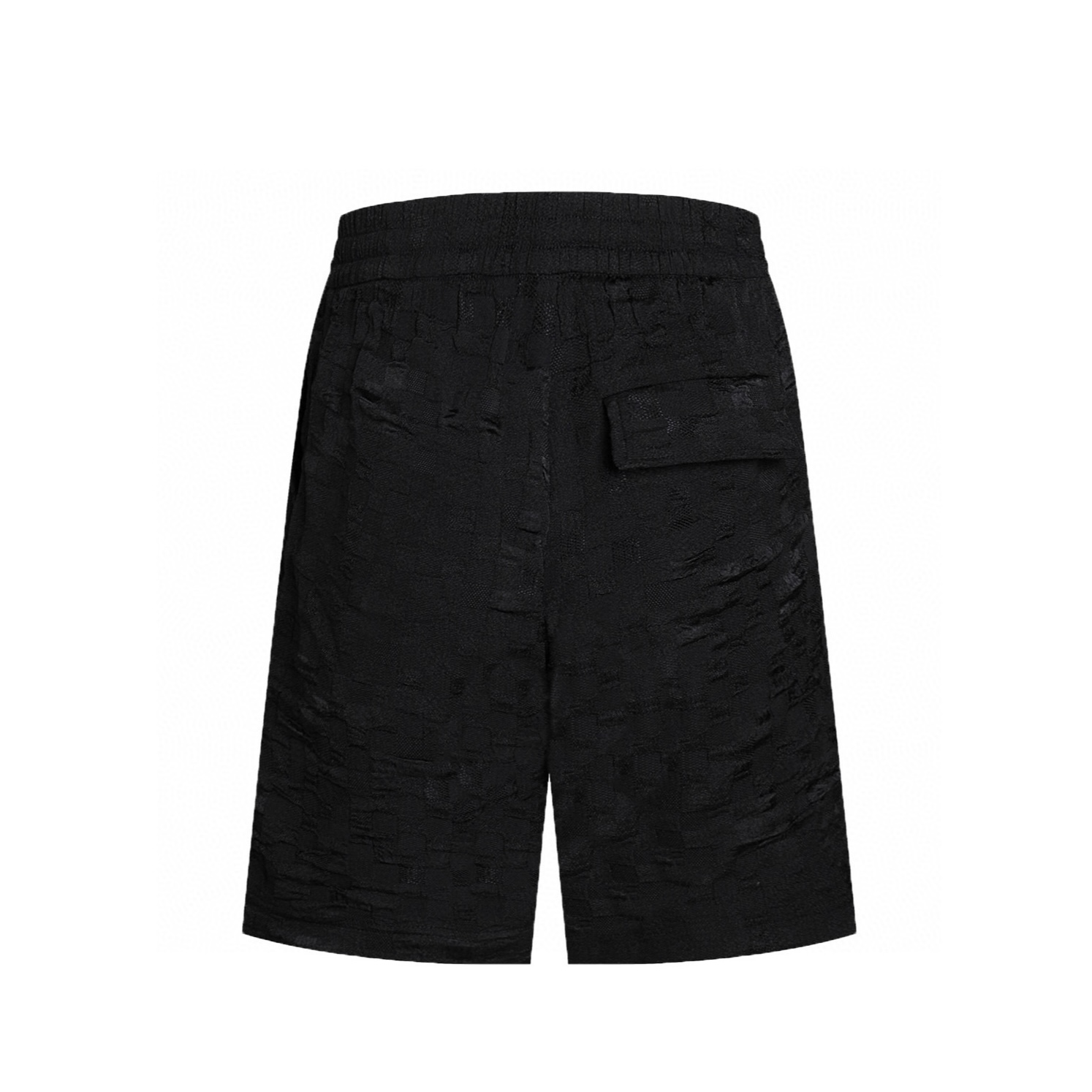 LOUIS VUITTON 路易威登 LV 提花方格 短裤 牛仔休闲裤 裤子 五分裤 黑色A5 1AHCD8